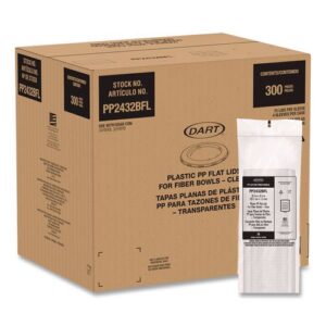 Plastic Lids for Compostable Fiber Containers, For 24 to 32 oz Containers, 8.28...