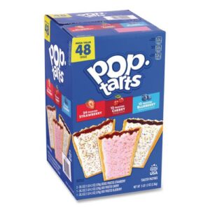 Pop Tarts, Assorted Flavors: Strawberry, Blueberry Cherry, 5 lb 1.2 oz Box, 48...