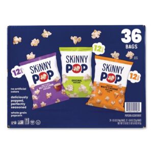 Popcorn Variety Snack Pack, 0.5 oz Bag, 36 Bags/Carton