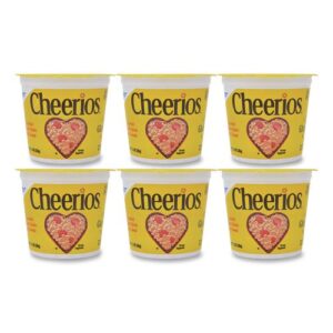 Cheerios Breakfast Cereal, Single-Serve 1.3 oz Cup, 6/Pack