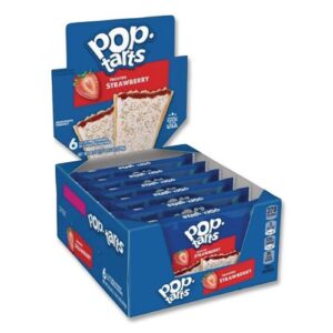 Pop Tarts, Frosted Strawberry, 3.67 oz, 2/Pack, 6 Packs/Box