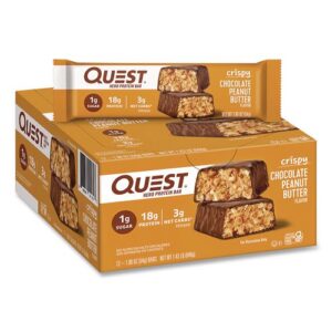 Protein Bars, Chocolate Peanut Butter, 1.9 oz Bar, 12/Box