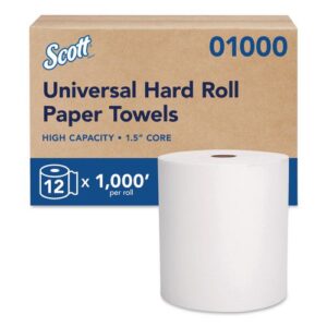 Essential High Capacity Hard Roll Towels for Business, Absorbency Pockets, 1-Ply...