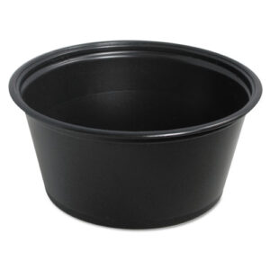Conex Complements Portion/Medicine Cups, 3.25 oz, Plastic, Black, 125/Bag...