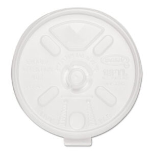 Lift n' Lock Plastic Hot Cup Lids, With Straw Slot, Fits 10 oz to 14 oz Hot Cups...