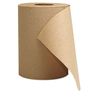 Hardwound Roll Towels, 1-Ply, 8" x 300 ft, Natural, 12 Rolls/Carton