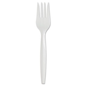 SmartStock Plastic Cutlery Refill, Series-B, Mediumweight Fork, White...
