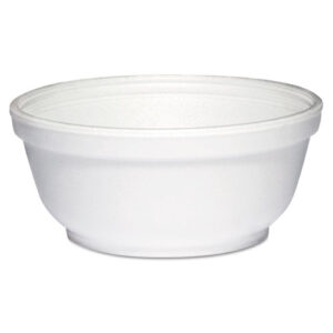 Insulated Foam Bowls, 8 oz, White, 50/Pack, 20 Packs/Carton