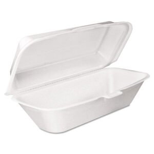 Foam Hinged Lid Container, Hoagie Container with...