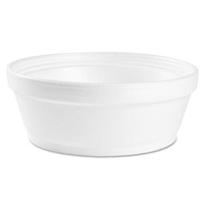 Foam Container, Squat, 8 oz, 4.63" Diameter x 1.13" h, White, 500/Carton
