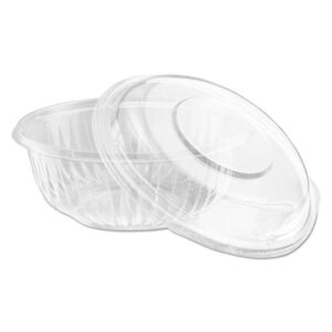 PresentaBowls Bowl/Lid Combo-Paks, 32 oz, 7.25" Diameter x 2.88" h, Clear...