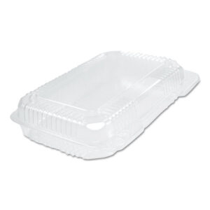 StayLock Clear Hinged Lid Containers, 6.8 x 9.4 x 2.1, Clear, Plastic, 125/Pack, 2...
