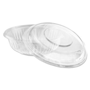 PresentaBowls Bowl/Lid Combo-Paks, 24 oz, 7.25" Diameter x 2.38" h, Clear...