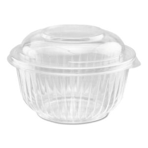 PresentaBowls Bowl/Lid Combo-Paks, 16 oz, 5.38" Diameter x 2.6" h, Clear...