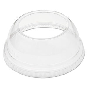 Open-Top Dome Lid, With 1.9" dia Hole, Fits 9 oz to 22 oz Cold Cups, Plastic...