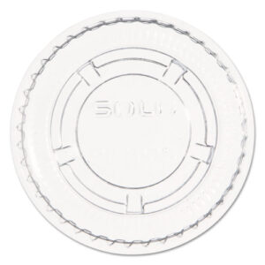 Portion/Souffle Cup Lids, Fits 0.5 oz to 1 oz Portion Cups, Plastic, Clear...
