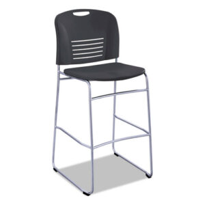 Vy Sled Base Bistro Chair, Supports Up to 350 lb, 30.5" Seat Height, Black Seat...