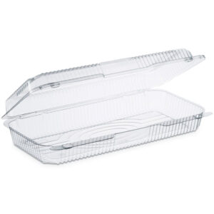 StayLock Clear Hinged Lid Containers, 50.2 oz, 6.8 x 13.4 x 2.6, Plastic...