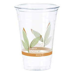 Bare Eco-Forward RPET Cold Cups, ProPlanet Seal, 20 oz, Plastic, Leaf Design...