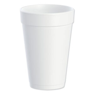 Foam Drink Cups, 16 oz., White, 25/Bag, 40 Bags/Carton