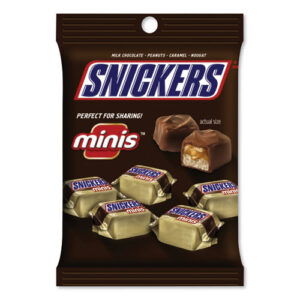 Minis Size Chocolate Bars, Milk Chocolate, 4.4 oz Pack, 12 Packs/Carton