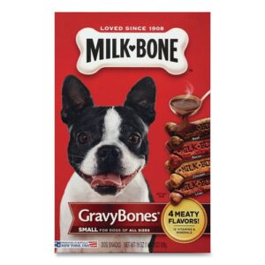 Small Sized GravyBones Dog Biscuits, Bacon; Beef; Chicken; Liver, 19 oz Box