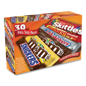 Full-Size Candy Bars Variety Pack, Assorted, 30 Bars/Box