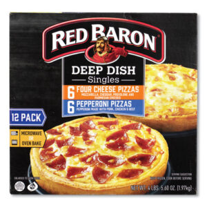 Deep Dish Pizza Singles Variety Pack, Four Cheese/Pepperoni, 5.5 oz...
