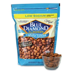 Low Sodium Lightly Salted Almonds, Family Size 10 oz Bag