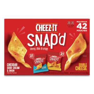 Snap'd Crackers Variety Pack, Cheddar Sour Cream and Onion; Double Cheese...