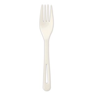 TPLA Bulk Cutlery, Fork, Plastic, Light Beige, 1,000/Carton
