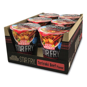 Cup Noodles Stir Fry, Teriyaki Beef, 3 oz Cup, 6/Carton