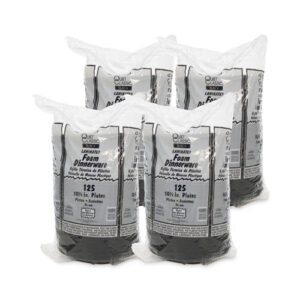 Quiet Classic Laminated Foam Dinnerware, Plate, 10.25" dia, Black, 125/Pack...