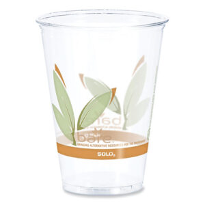 Bare Eco-Forward RPET Cold Cups, ProPlanet Seal, 10 oz, Plastic, Leaf Design...