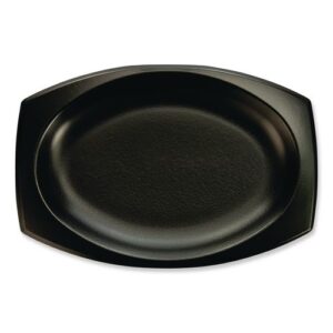 Quiet Classic Laminated Foam Dinnerware, Platter, 6.7 x 9.8, Black, 500/Carton