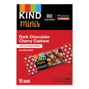 Minis, Dark Chocolate Cherry Cashew, 0.7 oz Bar, 10/Pack