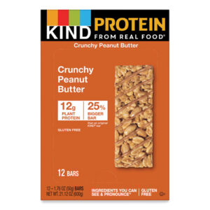 Protein Bars, Crunchy Peanut Butter, 1.76 oz Individually Wrapped...
