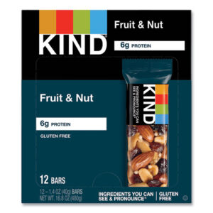 Fruit and Nut Bars, Fruit and Nut Delight, 1.4 oz Bar, 12/Box