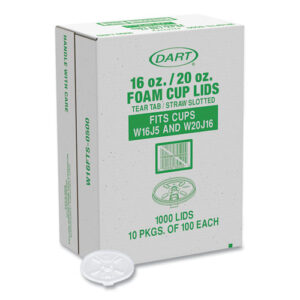 Lids for Foam Cups and Containers, Fits 16 oz/20 oz Hot Cups, Plastic...