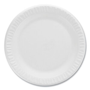 Concorde Non-Laminated Foam Plates, 9" dia, White, 125/Pack