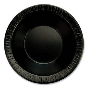 Quiet Classic Laminated Foam Dinnerware, Bowl, 12 oz, Black, 1,000/Carton