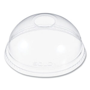 Ultra Clear Dome Cold Cup Lids, Fits 16 oz to 24 oz Cold Cups, Plastic, Clear...