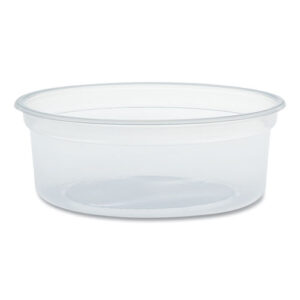 MicroGourmet Food Container, 8 oz, 4.1" Diameter x 1.14" h, Clear...