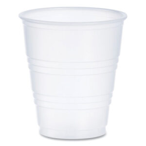 High-Impact Polystyrene Cold Cups, 5 oz, Plastic, Translucent, 100/Pack