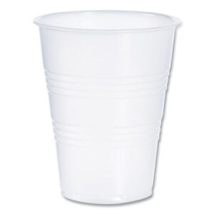 High-Impact Polystyrene Cold Cups, 9 oz, Plastic, Translucent, 100/Sleeve...