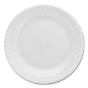 Quiet Classic Laminated Foam Dinnerware Plates, 6" dia, White, 125/Pack, 8...