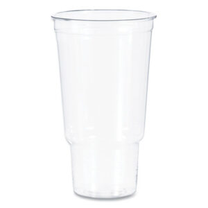 Ultra Clear Pedestal PET Cups, 32 oz, Plastic, Clear, 25/Bag, 20 Bags/Carton