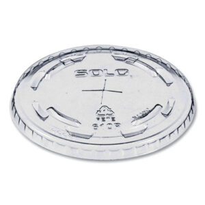 Plastic Cold Cup Lids, Fits 9 oz to 10 oz Cold Cups, Clear, 1,000/Carton