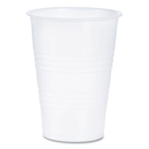 High-Impact Polystyrene Cold Cups, 10 oz, Plastic, Translucent, 100/Sleeve...