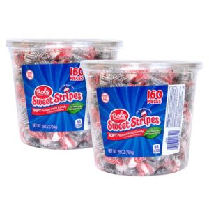 Bobs Sweet Stripes Soft Candy, Peppermint, 0.18 oz Individually Wrapped...